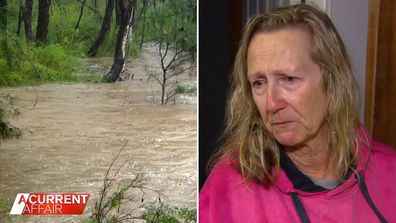 Woman prepares for second flood in 12 months.