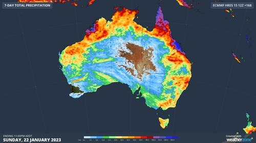 Rain is 'likely' across every state and territory this week. The heaviest pockets will fall over Queensland and WA.