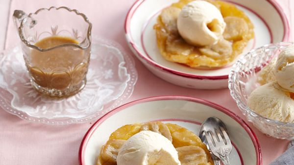 Banana rum tart tatin