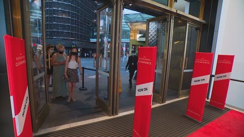 Smaller crowds head to the Boxing Day sales in Sydney.