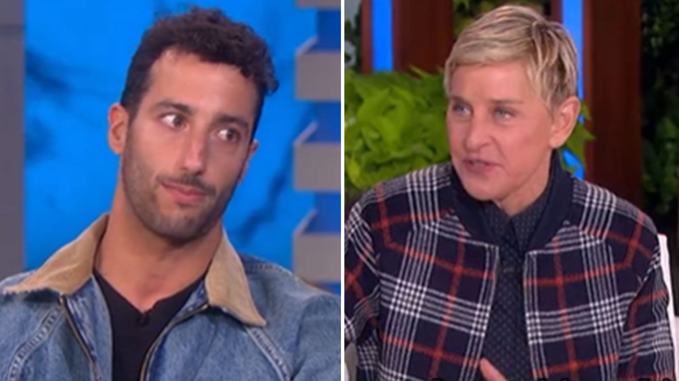 Ellen's awkward question to Australian Formula One star Daniel Ricciardo 