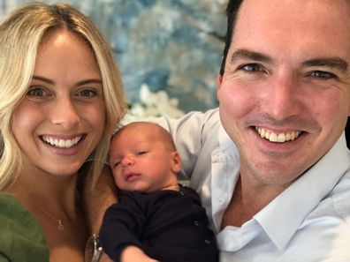 Sylvia Jeffreys, Peter Stefanovic and their son Oscar