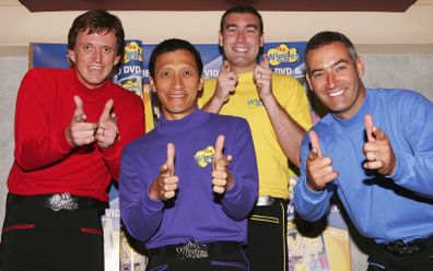 The Wiggles pose for a photograph before performing at the Sydney Entertainment Centre in 2005.