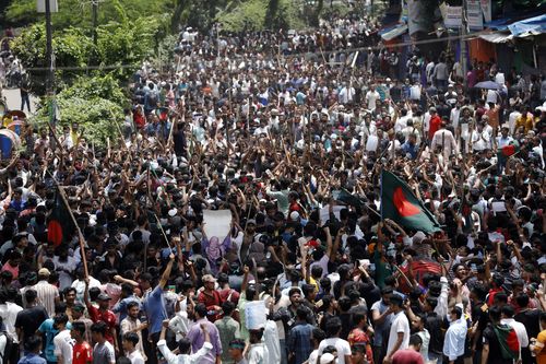 Deadly clashes, in Dhaka, Bangladesh