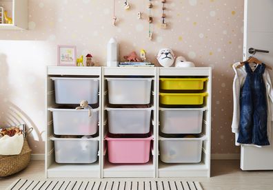 IKEA children's bedroom storage. 