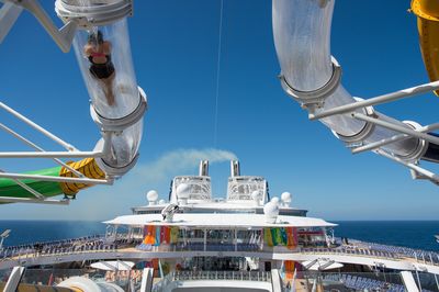 With the ship standing more than 18 decks high, the view from the waterslide is bound to be impressive.