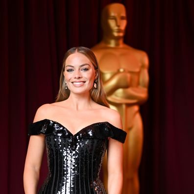Margot Robbie backstage during the 95th Annual Academy Awards on March 12, 2023 in Hollywood, California.