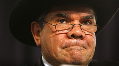 Mick Dodson addresses the National Press Club in Canberra in 2017.