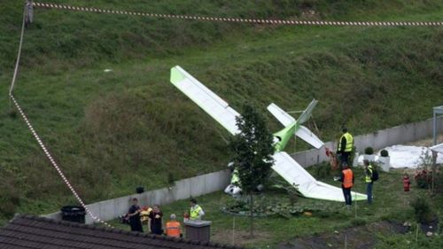 Wreckage of one of the planes.