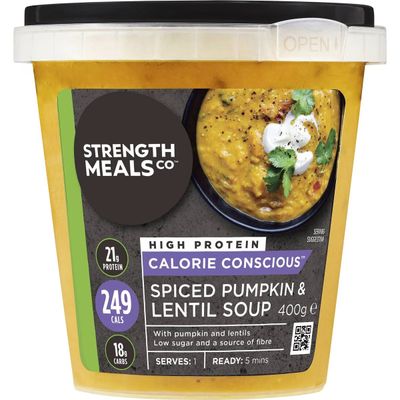 Strength Meals Co Spiced Pumpkin & Lentil High Protein Soup - 262 mg sodium