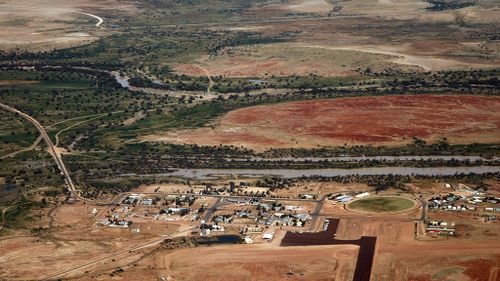 An aerial view of Birdsville. (AAP)