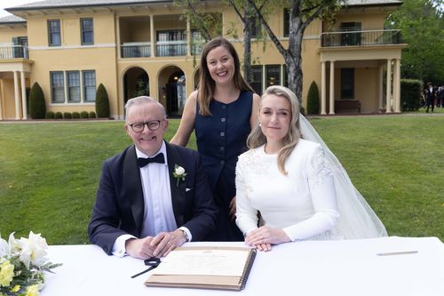 The Prime Minister Anthony Albanese and Jodie Haydon after getting married