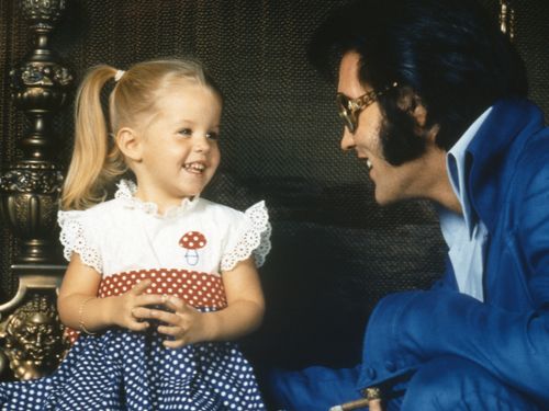 Elvis Presley and Lisa Marie Presley