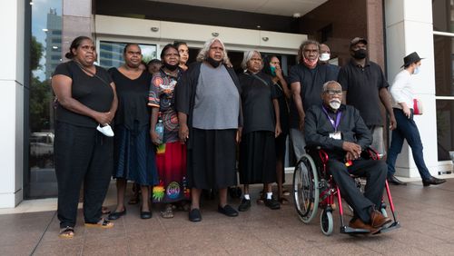 The family of Kumanjayi Walker, a 19-year-old Warlpiri man who was shot and killed in 2019.