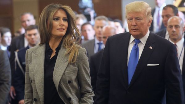 FLOTUS Melania Trump and President Donald Trump. Image: Getty.