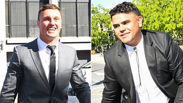 Rugby league players Latrell Mitchell and Jack Wighton have faced court.