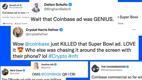 The 'free bitcoin' Coinbase Super Bowl QR code ad crashed the