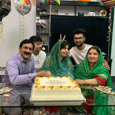 Malala celebrated her graduation from her family home.