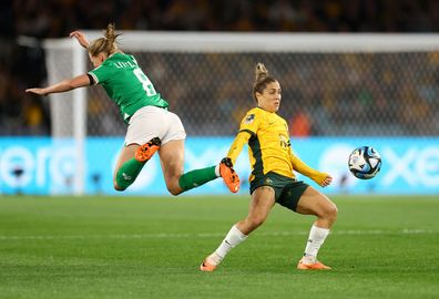 Australia's Katrina Gorry in action with Republic of Ireland's Ruesha Littlejohn 