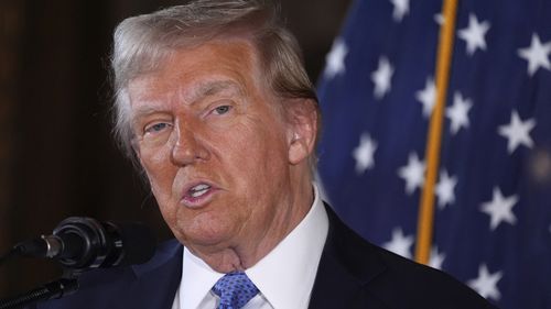 President-elect Donald Trump speaks during a news conference at Mar-a-Lago, Monday, Dec. 16, 2024, in Palm Beach, Fla. (AP Photo/Evan Vucci)