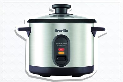 9PR: Breville The Set & Serve Rice Cooker, Brushed Stainless Steel