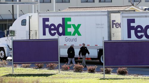 A package bound for Austin exploded in a FedEx depot. (AP/AAP)