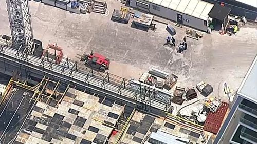 A man has been stabbed at a Sydney construction site.