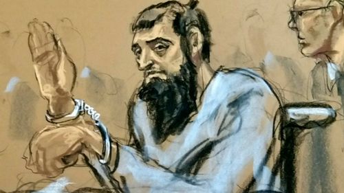 Sayfullo Saipov in a courtroom sketch.