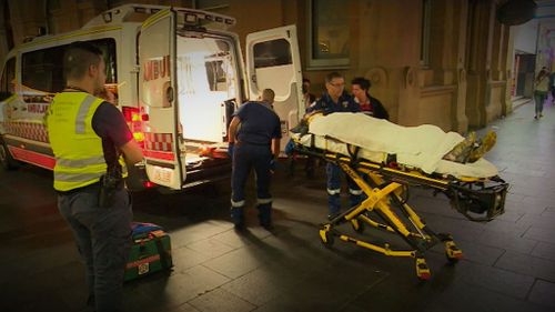 A man is in an induced coma after he was coward punched in Sydney's CBD. (9NEWS)