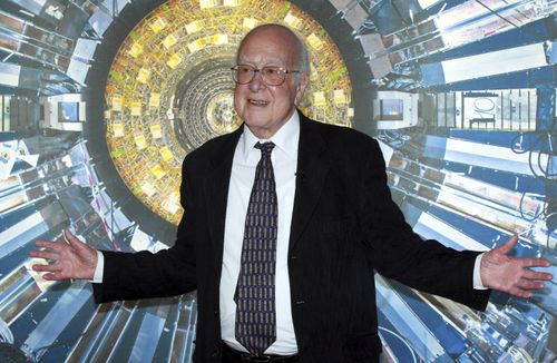 Professor Peter Higgs at the Science Museum, London on December 11, 2013.  