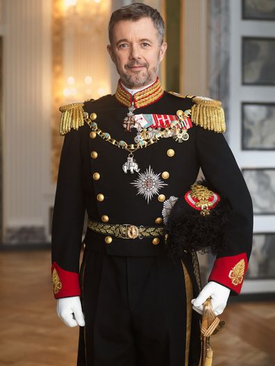 The Official gala portrait of King Frederik X of Denmark