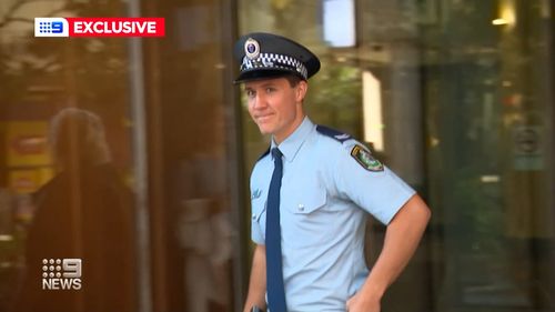 NSW Police dog handler Jesse Swain stopped himself and his colleagues from getting shot by an ice addict who stole his gun in Sydney.