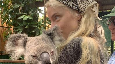 Anya Taylor-Joy visits the wildlife center and holds a koala in the middle of filming Max Max Furiosa.