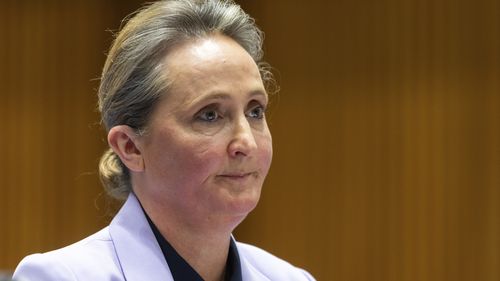 Vanessa Hudson, Qantas CEO and Managing Director, during a Senate hearing