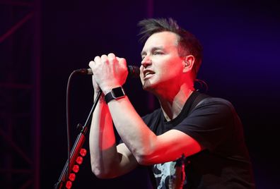 Mark Hoppus during the 2017 NHL All-Star Saturday Night Party at the Event Deck L.A. Live on January 28, 2017 in Los Angeles, California.