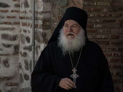 The famous abbot of Vatopedi monastery Ephraim in Karyes, in the Mount Athos on 28 May, 2016. 