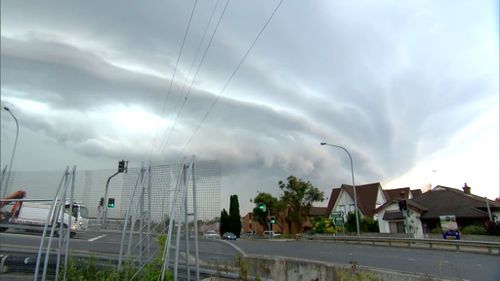 Auburn, in Sydney's west, has been hit by wild winds and heavy rain. (9NEWS)