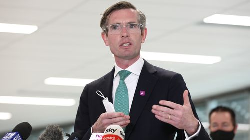 Premier Dominic Perrottet, during a press conference.