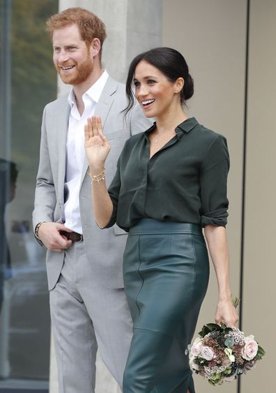 Prince Harry and Meghan, the Duchess of Sussex visit the University of Chichester Tech Park, south east England, Wednesday October 3, 2018