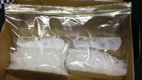 More than $220,000 worth of ice was seized from a car, south of Grafton. (supplied)
