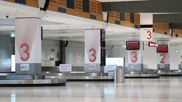 The Qantas arrivals area at Sydney domestic airport.