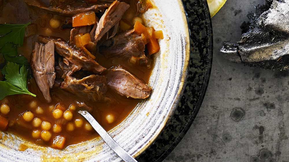 Cinnamon Spiced Lamb Shank Soup With Pearl Couscous 9kitchen
