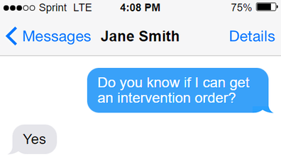A recreation of the text Julia sent to her friend.