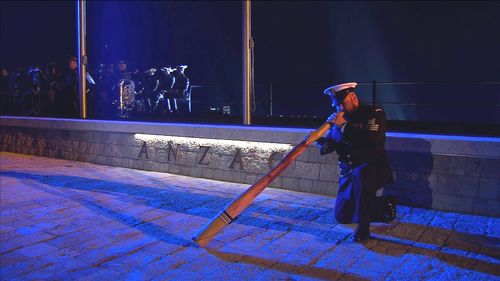 This year's Gallipoli dawn service featured a didgeridoo performance.