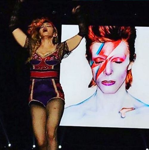 Madonna sang 'Rebel, Rebel' as a tribute to David Bowie. (Instagram)