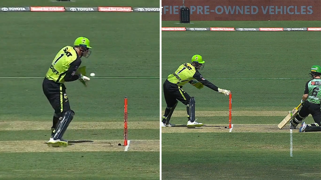 BBL commentators divided after controversial stumping appears 'not out'