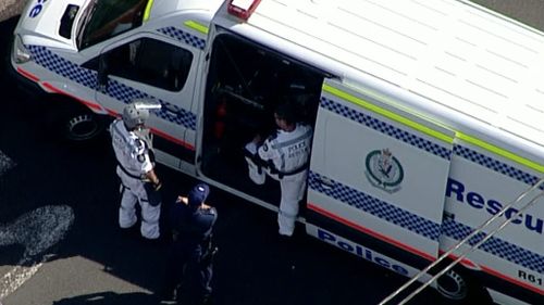 The bomb disposal squad and Police Rescue are at the scene. (9NEWS)