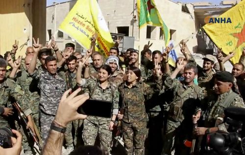 Nearly 350 Islamic State fighters surrendered in Raqqa. 