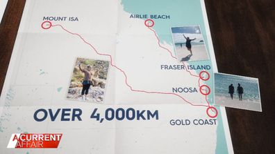 Lisa Gallagher said she drove Jaimie Winder to the Gold Coast, returning via Noosa, Fraser Island and Airlie Beach.
