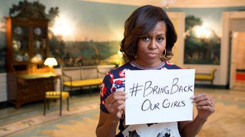 Michelle Obama took to Twitter in 2014 to show her support for the #BringBackOurGiRls movement. (Twitter: @FLOTUS)